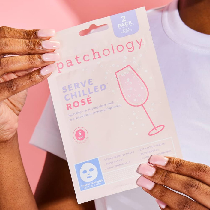 Освежающая Розовая Маска для Лица Patchology Serve Chilled Rosé Sheet Mask 2 Pack Duo