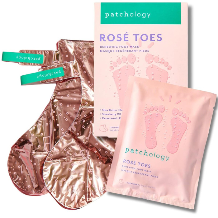 Освежающая Розовая Маска для Ног Patchology Serve Chilled Rosé Toes Renewing Foot Mask