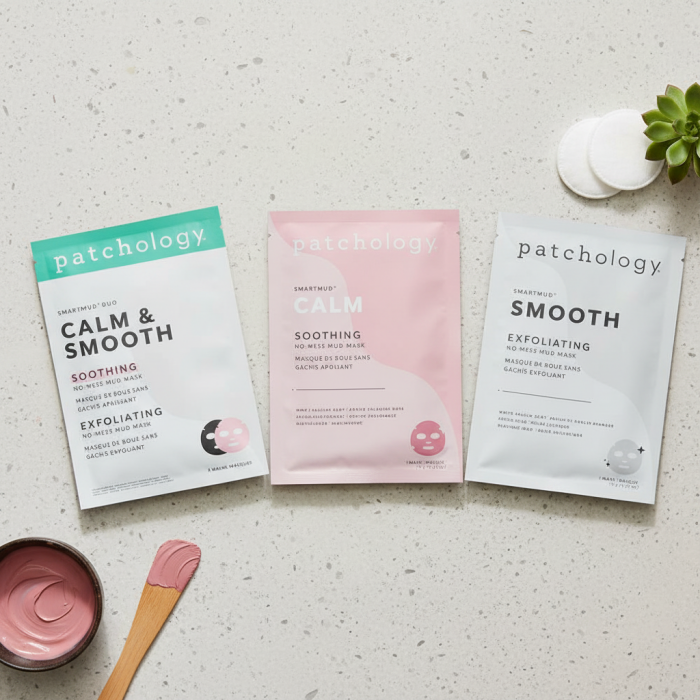 Дуо-Набор Масок для Лица Обновляющая + Успокаивающая Patchology SmartMud Duo - Smooth + Calm