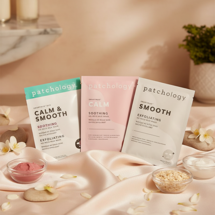 Дуо-Набор Масок для Лица Обновляющая + Успокаивающая Patchology SmartMud Duo - Smooth + Calm