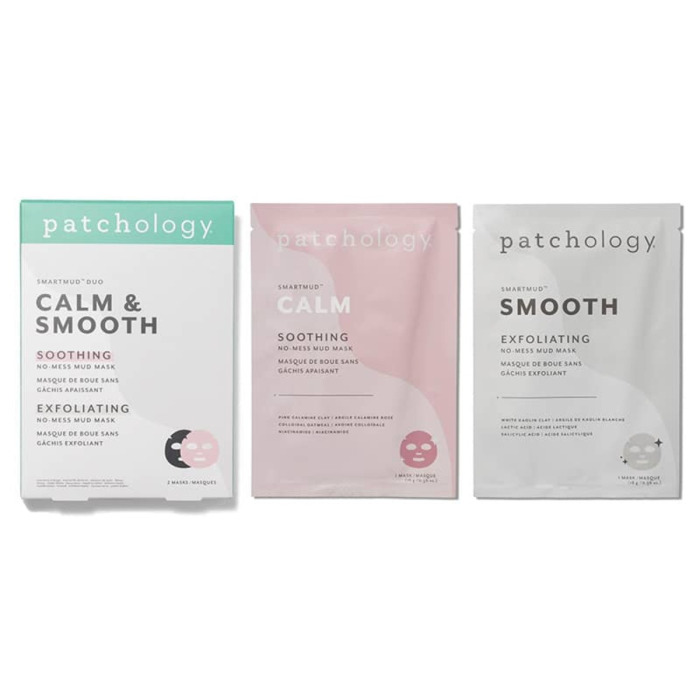 Дуо-Набор Масок для Лица Обновляющая + Успокаивающая Patchology SmartMud Duo - Smooth + Calm