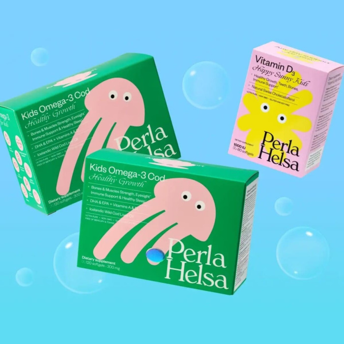 Омега-3 для Детей из Трески с Витаминами А и D3 Perla Helsa Kids Omega-3 Cod