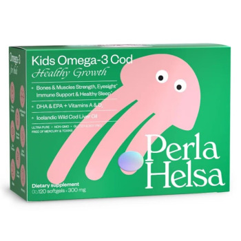 Омега-3 для Детей из Трески с Витаминами А и D3 Perla Helsa Kids Omega-3 Cod Омега-3 для Детей из Трески с Витаминами А и D3 Perla Helsa Kids Omega-3 Cod