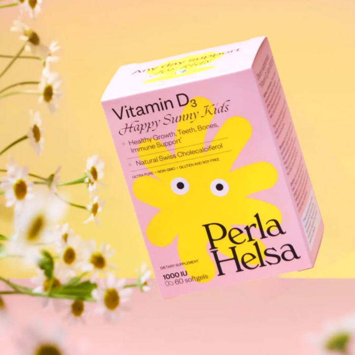 Витамин D3 1000 IU Perla Helsa Vitamin D3 Happy Sunny Kids 