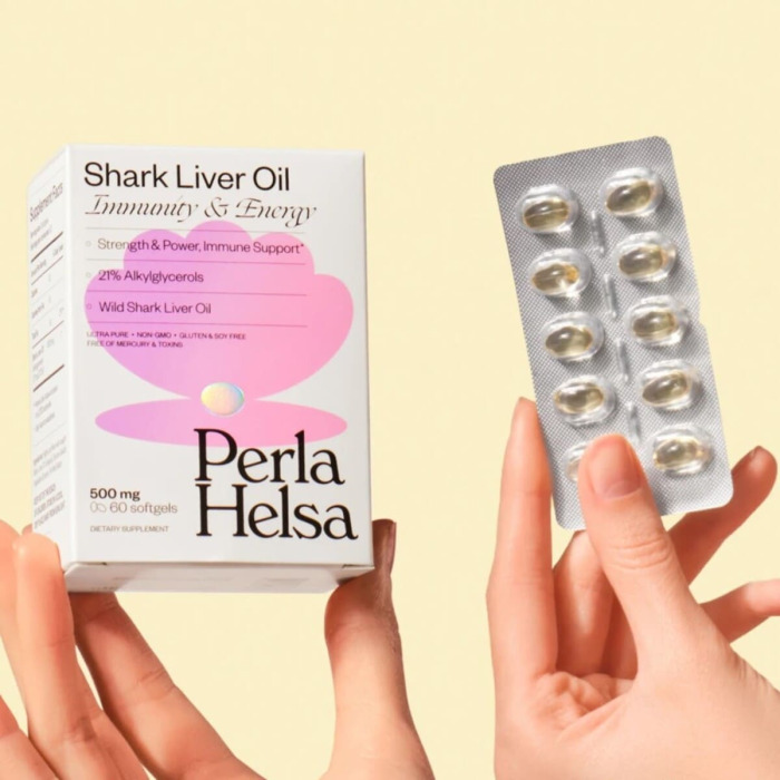 Акулий Жир с Алкилглицеролами Perla Helsa Shark Liver Oil