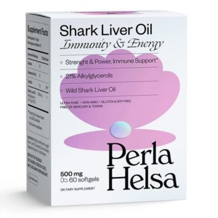 Акулий Жир с Алкилглицеролами Perla Helsa Shark Liver Oil