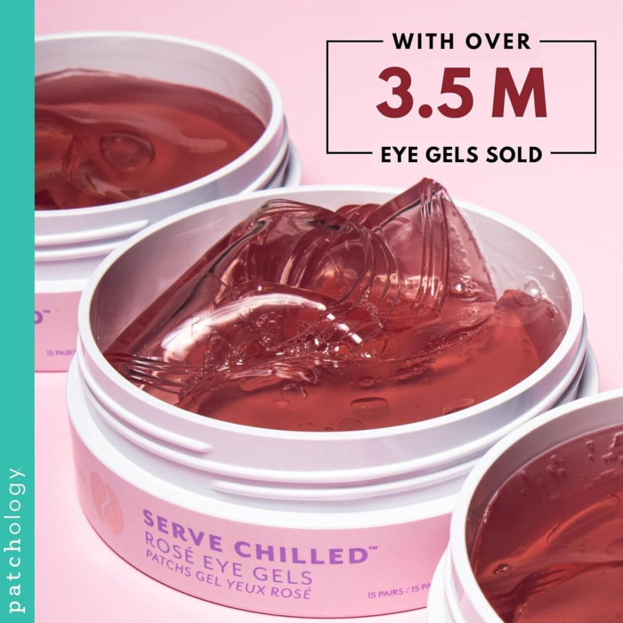 Освежающие Розовые Патчи Patchology Serve Chilled Rosé Eye Gels