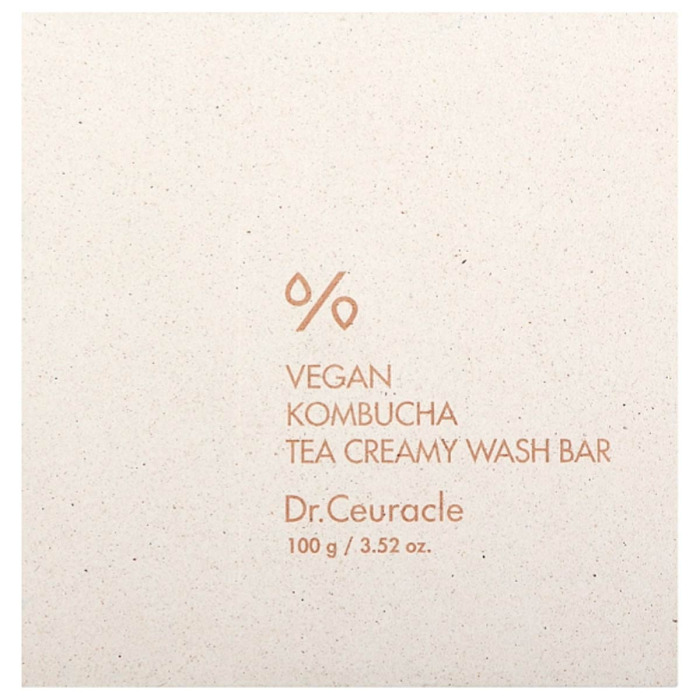 Крем-Мыло для Лица и Тела с Ферментированным Чаем Комбуча Dr. Ceuracle Vegan Kombucha Tea Creamy Wash Bar