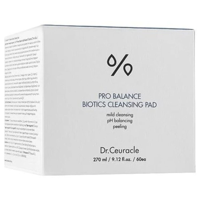 Очищающие Пады с Пробиотиками и PHA и LHA Кислотами Dr. Ceuracle Pro Balance Biotics Cleansing Pad