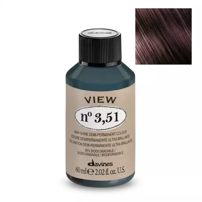 Безаммиачная Демиперманентная Краска для Тонирования Волос Davines View High Shine Demi-Permanent Colour Mahogany, 60 мл (махагоновые оттенки)