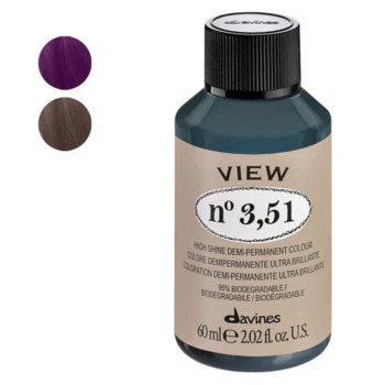 Безаміачна Деміперманентна Фарба для Тонування Волосся Davines View High Shine Demi-Permanent Colour Mahogany, 60 мл (махагонові відтінки)
