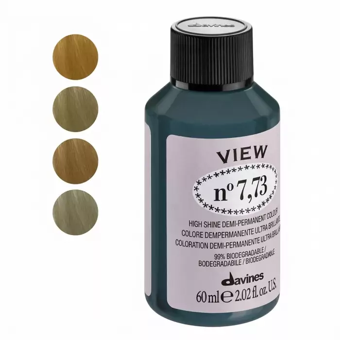 Безаммиачная Демиперманентная Краска для Тонирования Волос Davines View High Shine Demi-Permanent Colour Beige, 60 мл (бежевые оттенки)
