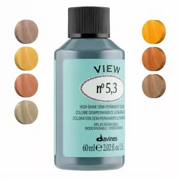 Безаммиачная Демиперманентная Краска для Тонирования Волос Davines View High Shine Demi-Permanent Colour Golden, 60 мл (золотистые оттенки)