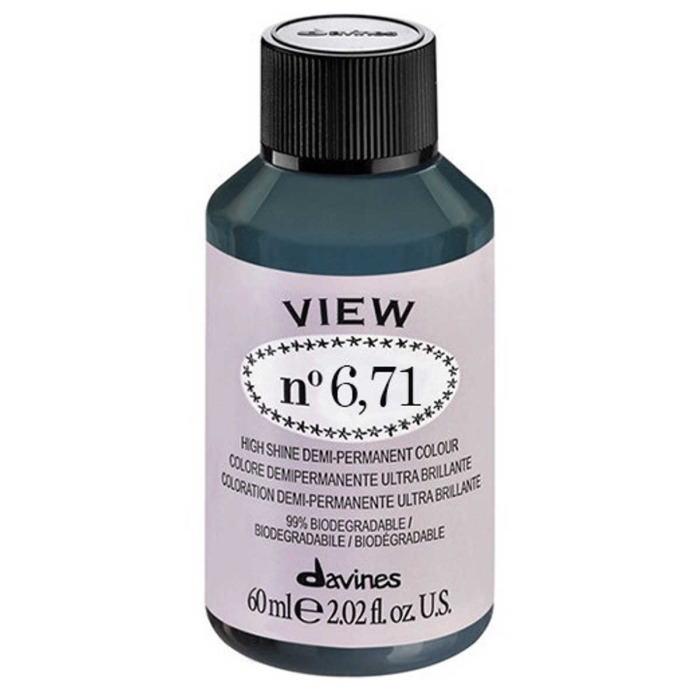 Безаммиачная Демиперманентная Краска для Тонирования Волос Davines View High Shine Demi-Permanent Colour Beige, 60 мл (бежевые оттенки)