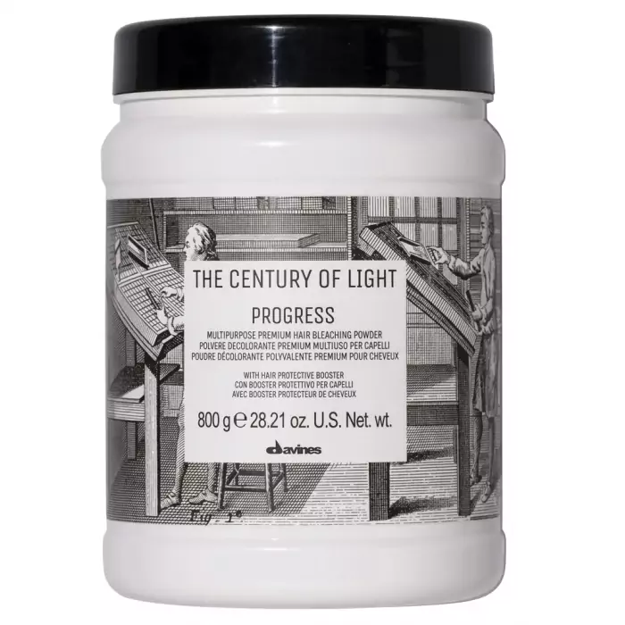 Многофункциональная Премиальная Обесцвечивающая Пудра Davines The Century of Light Progress Bleaching Powder