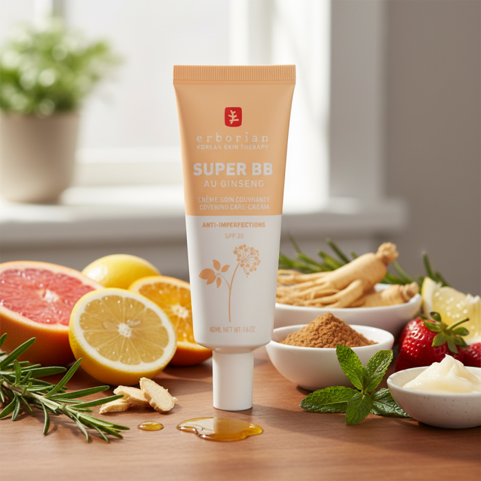 Тонирующий Крем-Корректор для Лица Erborian Super BB Cream Nude SPF 20