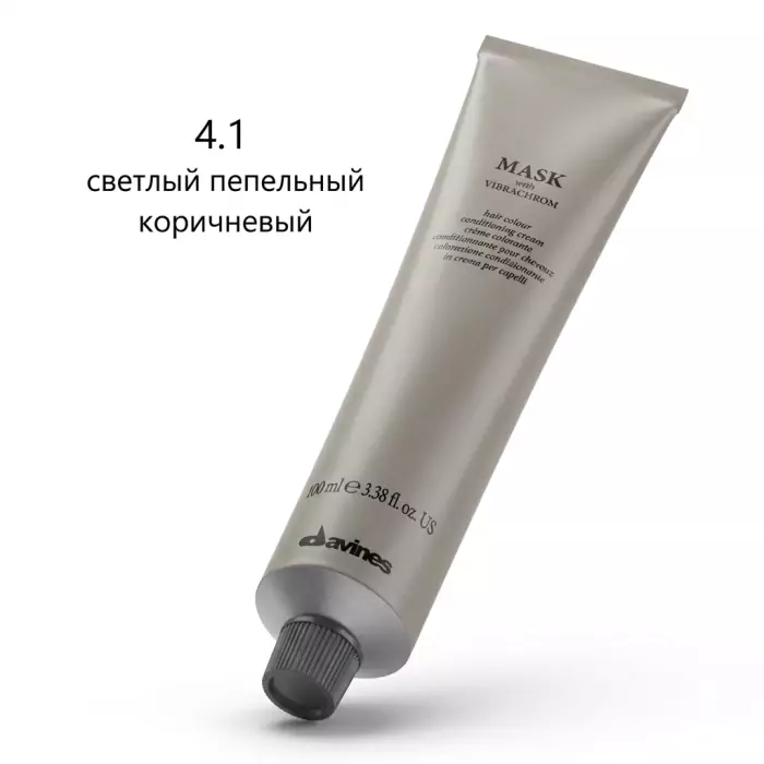 Перманентная Крем-Краска для Волос Davines Mask with Vibrachrom Ash, 100 мл (пепельные оттенки)