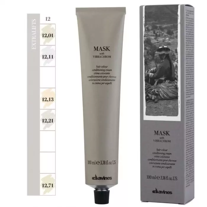 Перманентная Крем-Краска для Волос Davines Mask with Vibrachrom Extralifts, 100 мл (экстра блонды)