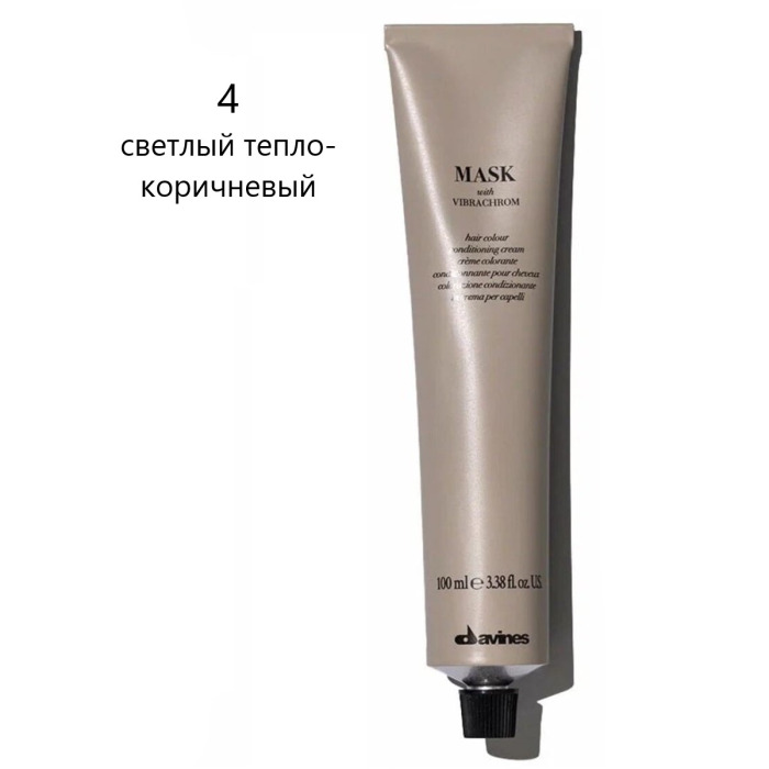 Перманентная Крем-Краска для Волос Davines Mask with Vibrachrom Warm Naturals, 100 мл (теплые натуральные)