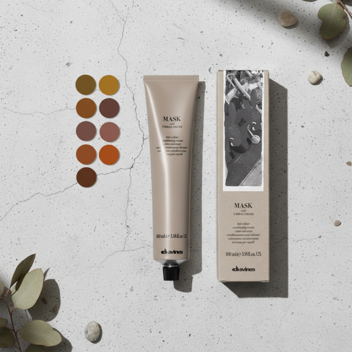 Перманентная Крем-Краска для Волос Davines Mask with Vibrachrom Warm Browns, 100 мл (теплые коричневые)