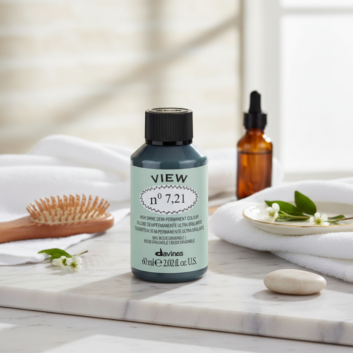 Безаммиачная Демиперманентная Краска для Тонирования Волос Davines View High Shine Demi-Permanent Colour Irise, 60 мл (ирисовые/фиолетовые оттенки)