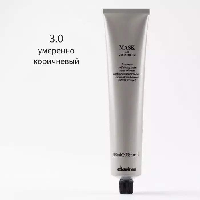 Перманентная Крем-Краска для Волос Davines Mask with Vibrachrom Naturals, 100 мл (натуральные оттенки)