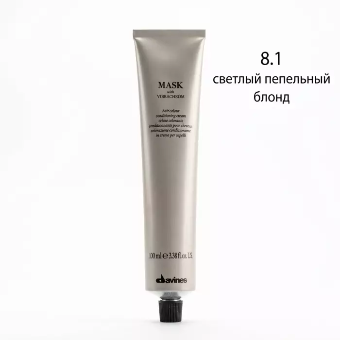 Перманентная Крем-Краска для Волос Davines Mask with Vibrachrom Ash, 100 мл (пепельные оттенки)