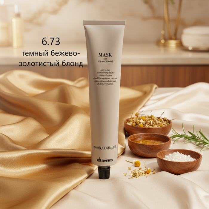 Перманентная Крем-Краска для Волос Davines Mask with Vibrachrom Cool Browns, 100 мл (холодные коричневые)