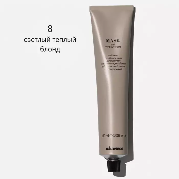 Перманентная Крем-Краска для Волос Davines Mask with Vibrachrom Warm Naturals, 100 мл (теплые натуральные)