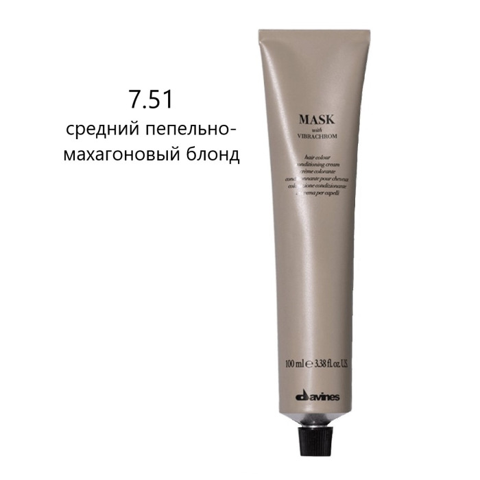 Перманентная Крем-Краска для Волос Davines Mask with Vibrachrom Cool Reds, 100 мл (холодные красные)