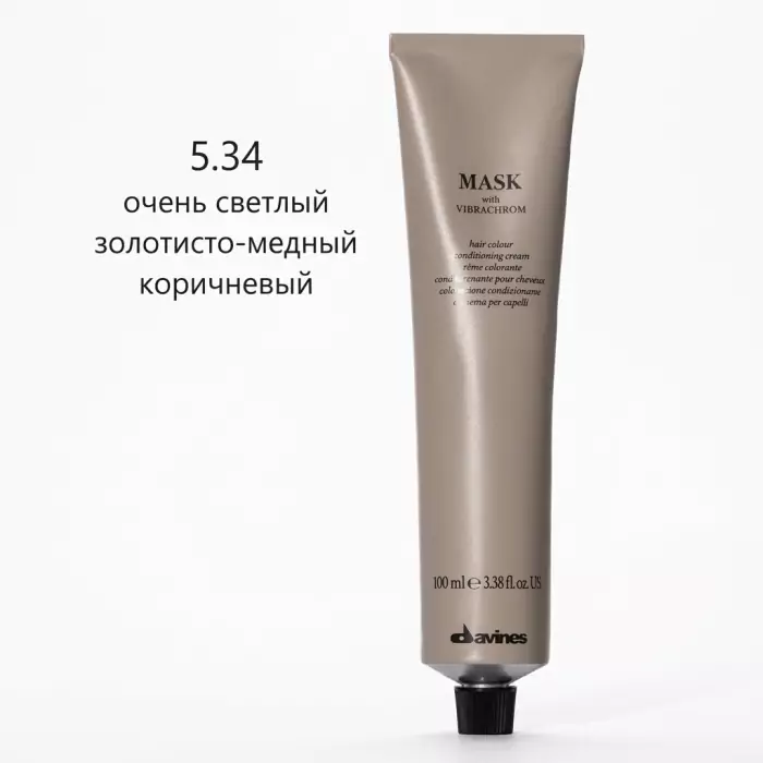 Перманентная Крем-Краска для Волос Davines Mask with Vibrachrom Warm Browns, 100 мл (теплые коричневые)