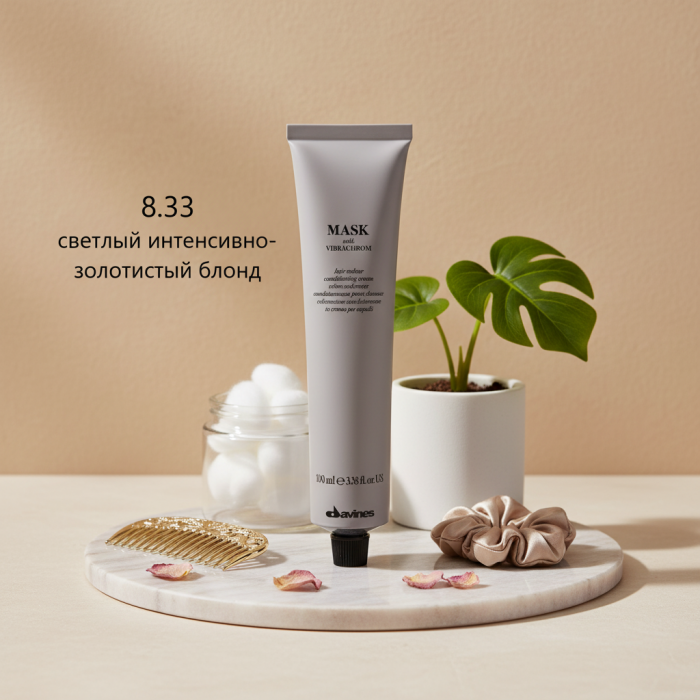 Перманентная Крем-Краска для Волос Davines Mask with Vibrachrom Warm Blonds, 100 мл (теплые блонды)