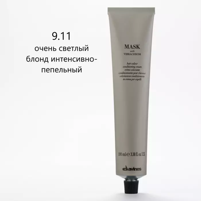 Перманентная Крем-Краска для Волос Davines Mask with Vibrachrom Cool Blonds, 100 мл (холодные блонды)
