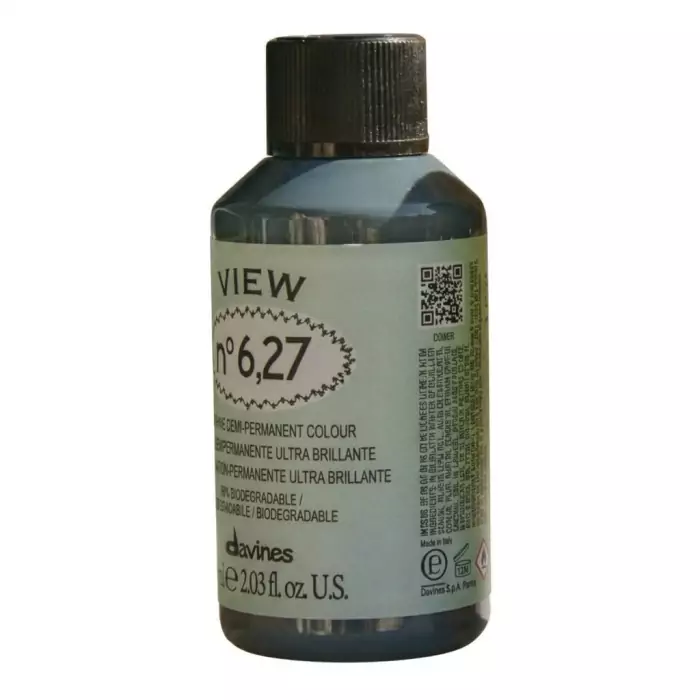 Безаммиачная Демиперманентная Краска для Тонирования Волос Davines View High Shine Demi-Permanent Colour Irise, 60 мл (ирисовые/фиолетовые оттенки)