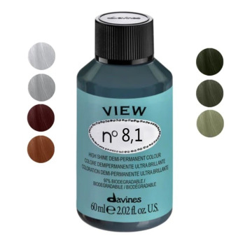 Безаммиачная Демиперманентная Краска для Тонирования Волос Davines View High Shine Demi-Permanent Colour Ash, 60 мл (пепельные оттенки) Безаммиачная Демиперманентная Краска для Тонирования Волос Davines View High Shine Demi-Permanent Colour Ash, 60 мл (пепельные оттенки)