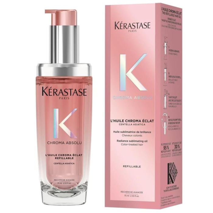 Парфюмированное Масло-Вуаль для Окрашенных и Мелированных Волос Kerastase Chroma Absolu L'huile Chroma Eclat