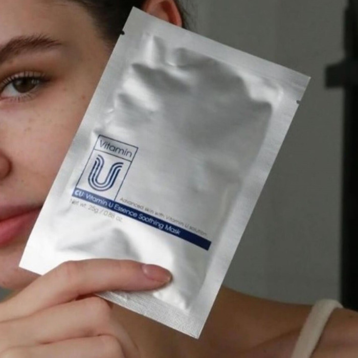 Тканевая Успокаивающая Маска для Лица CU SKIN Vitamin U Essence Soothing Mask