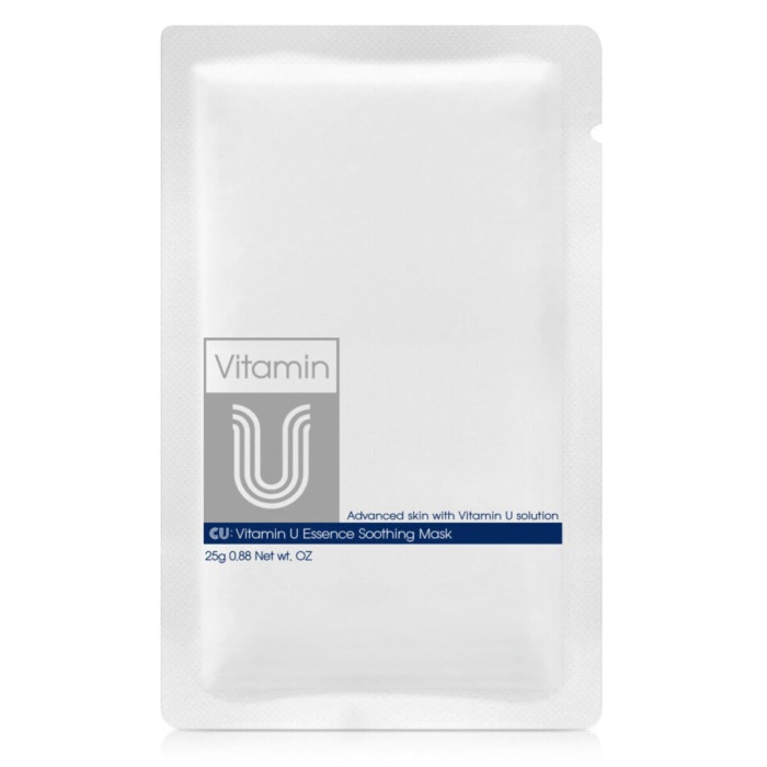 Тканевая Успокаивающая Маска для Лица CU SKIN Vitamin U Essence Soothing Mask