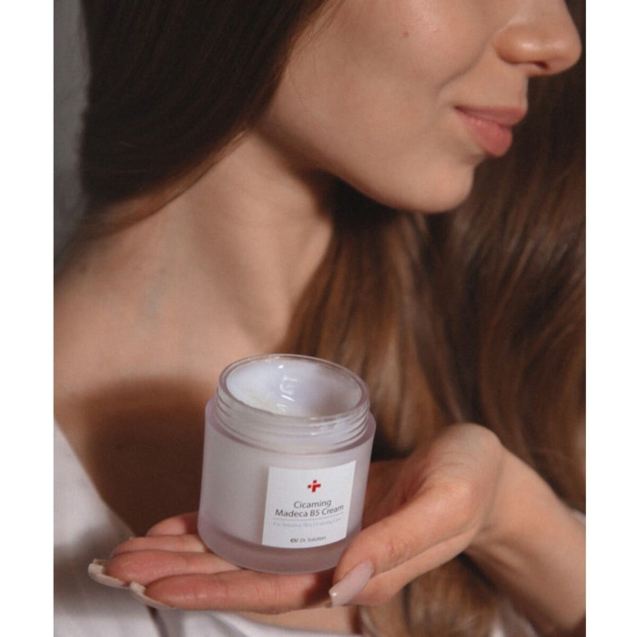 Успокаивающий Крем для Лица с Центеллой и Пантенолом CU SKIN Dr. Solution Cicaming Madeca B5 Cream