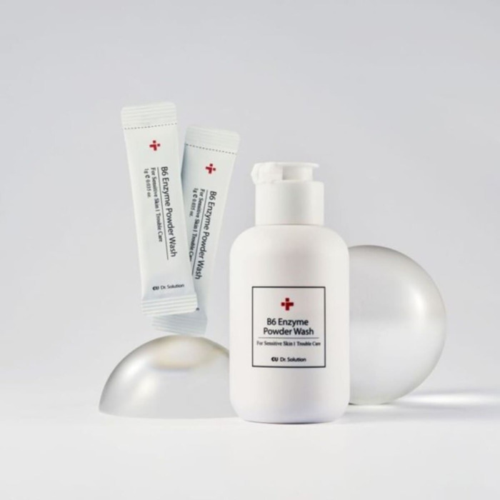 Энзимная Пудра в Стиках-Саше с Пиридоксином и Каламином CU SKIN Dr. Solution B6 Enzyme Powder Wash Sachet