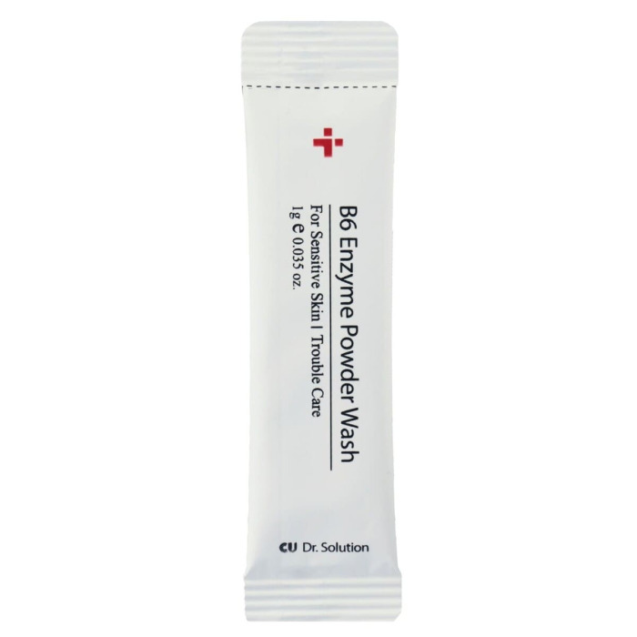 Энзимная Пудра в Стиках-Саше с Пиридоксином и Каламином CU SKIN Dr. Solution B6 Enzyme Powder Wash Sachet