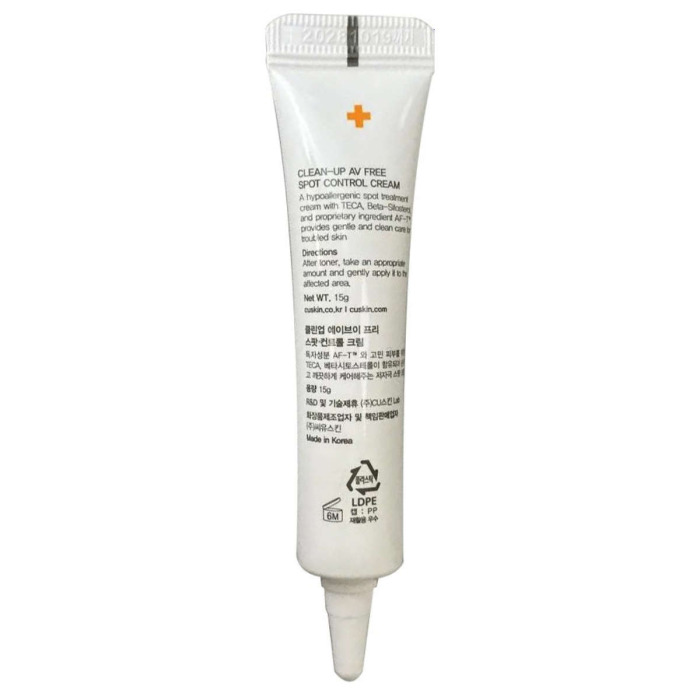 Точечный Крем от Воспалений CU SKIN Clean-Up AV Free Spot Control Cream