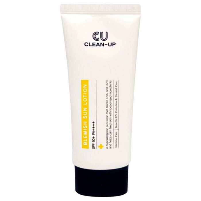 Солнцезащитный Лосьон с Липосомами на Стабильных Фильтрах CU SKIN Clean-Up Blemish Sun Lotion SPF 50+ PA++++