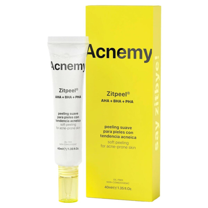 Нежный Кислотный Пилинг для Кожи, Склонной к Акне, Acnemy Zitpeel AHA + BHA + PHA Soft Peeling for Acne-Prone Skin