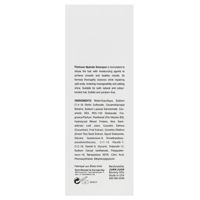 Увлажняющий Шампунь для Волос J Beverly Hills Platinum Hydrate Shampoo