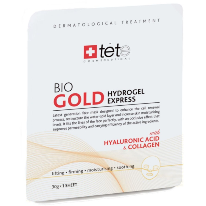 TETe Cosmeceutical Bio Gold Hydrogel Mask Гидрогелевая омолаживающая маска с коллоидным золотом