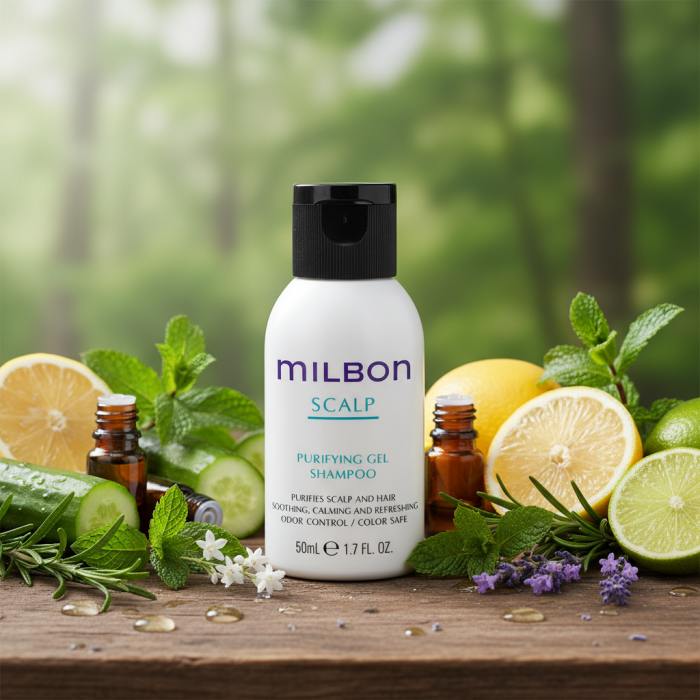 Очищающий Гель-Шампунь для Волос и Кожи Головы Milbon Scalp Purifying Gel Shampoo