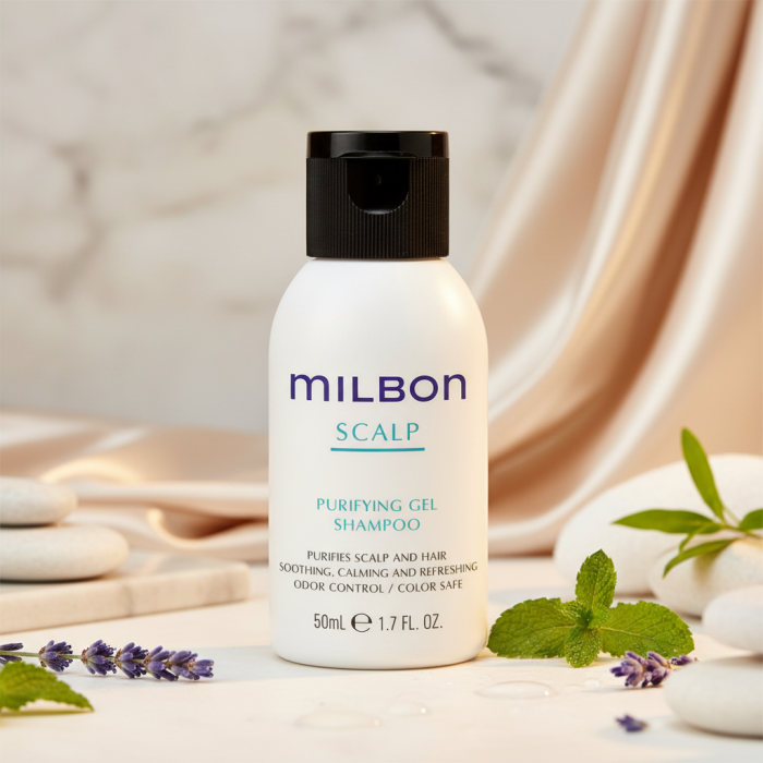 Очищающий Гель-Шампунь для Волос и Кожи Головы Milbon Scalp Purifying Gel Shampoo
