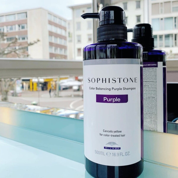 Фиолетовый Шампунь Milbon Sophistone Color Balancing Purple Shampoo