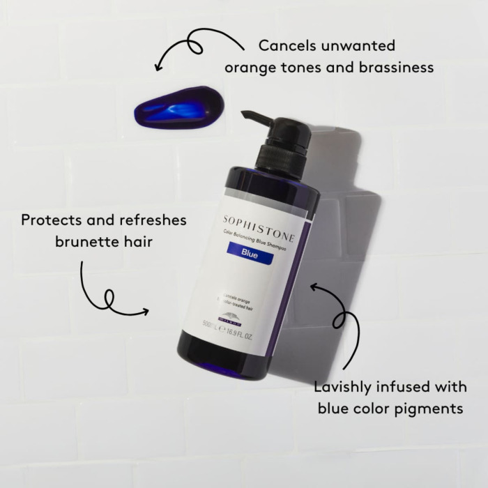 Синий Шампунь Milbon Sophistone Color Balancing Blue Shampoo
